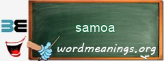 WordMeaning blackboard for samoa